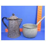 Enamelware Kettle & Pot