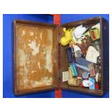 Wood Box w/ Miniatures & Advertising