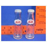 Mini Glass Pepsi Bottle Salt & Pepper Shakers