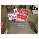 Lot of Real Estate Plastic Signs