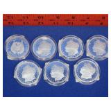 6 Morgan Silver Dollar Copies & Marine Coin