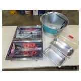 Grill (Like New) & Bucket Lot
