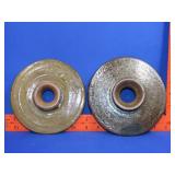 2 Stoneware Churn Lids