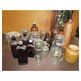 Lot of Old Bottles & Jars