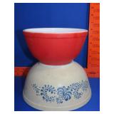 Pyrex Homestead & Primary Red Mixing Bowls