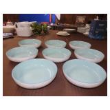 8 Baum Bros. Phara Sky Blue Bowls 8"