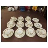 10 Castleton Royal Cups & Saucers 2 Extra Saucers