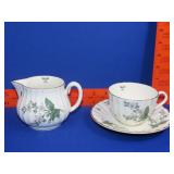 Royal Worchester Valencia Creamer w/ Cup & Saucer