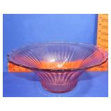 Pink Depression Glass Bowl 12"