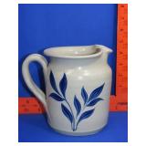 Williamsburg Pottery Blue Decorated Pitcher