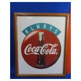Framed Coca Cola Print (18"x20")