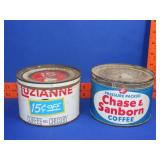 2 Vintage Coffee Cans