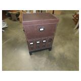 Faux Leather Lift Top File