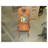 Painted Amish Pine Childs Rocker
