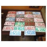 Lot of NC Car Tags w/ Wood Box