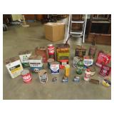 Lot of Motor Oil & Advertising Cans