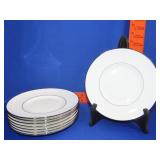 8 Lenox Continental Dining Platinum 7" Plates