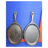 2 Cast Iron Fajita Pans