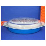 Pyrex Royal Blue Divided Casserole