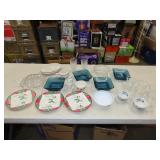 Table Lot w/ Misc China & Glassware