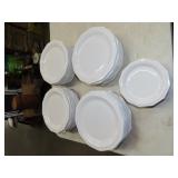 40 Pfaltzgraff Heritage White Stoneware Plates