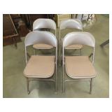 Set of 4 Metal Folding Chairs