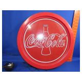 Round Coca Cola Light Up Sign (Works)(19")