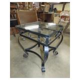 Metal Base Glass Top Table