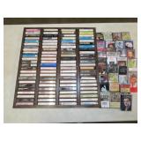 Lot of Cassette Tapes w/ Storage Tray