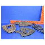 4 Cast Iron Trivettes