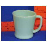 Jadeite Fire King V Handle Mug