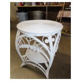 White Wicker Table
