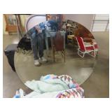 2 - 36" Beveled Edge Round Mirrors