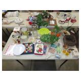 Table Lot w/ Decor & Household