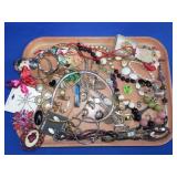 Tray Lot of Costume Jewelry