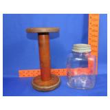 Spool & Glass Jar