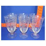 6 Fostoria Navarre Tea Glasses