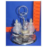 Silver Plate Condiment Set