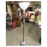 Antique Marble Base Floor Lamp - 62"T
