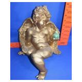 Gold Gild Ledge Sitting Cherub