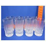 8 Fostoria Heritage Crystal High Ball Glasses