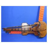 Wood Violen Wall Pocket