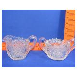 Cut Glass Cream & Sugar