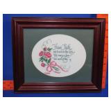 Framed Needlepoint - 12"x10"