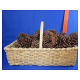 Basket w/ Pinecones - 20"