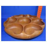 Divided Wood Lazy Susan - 15"