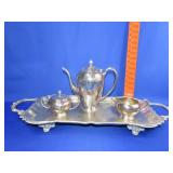 4pc Silver Plate Tea Set