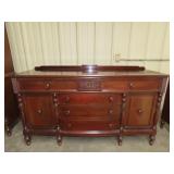Antique Ornate Mahogany Buffett
