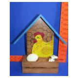Painted Wood Chicken Wall Art