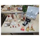 Table Lot w/ Glassware & Decor